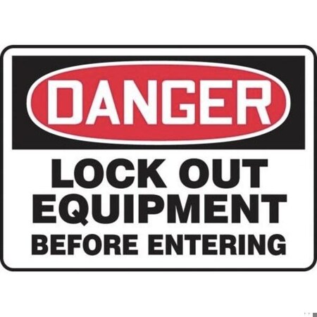 Accuform OSHA DANGER SAFETY SIGN LOCK OUT MLKT025VA MLKT025VA